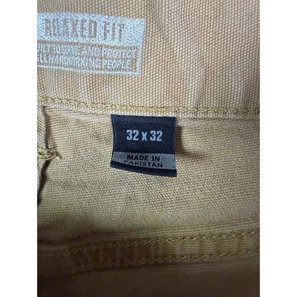 Carhartt Men's 32x30* Khaki Rugged Flex Relaxed Fit Canvas Work Pants BN2517-M